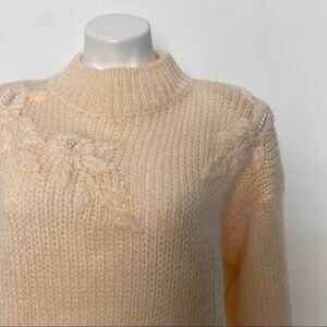 Shenanigans
Vintage Floral Pearl Detail Mock Neck Sweater